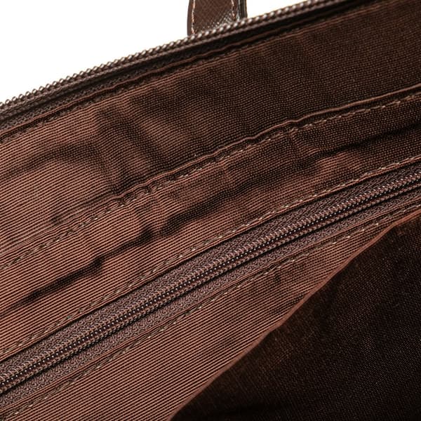Pre-owned Burberry Haymarket Check Canvas Handbag Brown