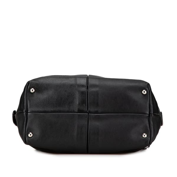 Pre-owned Ferragamo Leather Vara Satchel Black