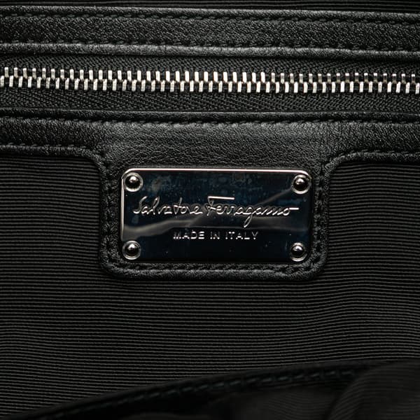 Pre-owned Ferragamo Leather Vara Satchel Black