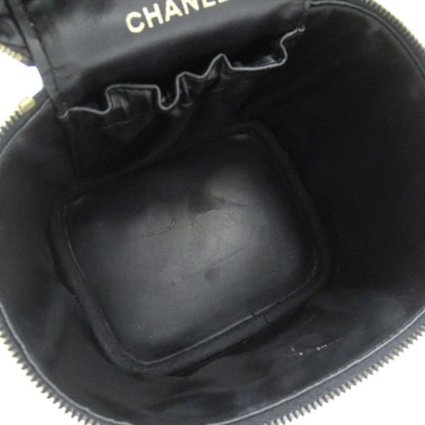 Pre-owned Chanel CC Caviar Vanity Case Black
