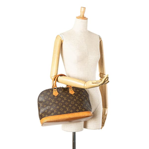 Pre-owned Louis Vuitton Monogram Alma PM Brown