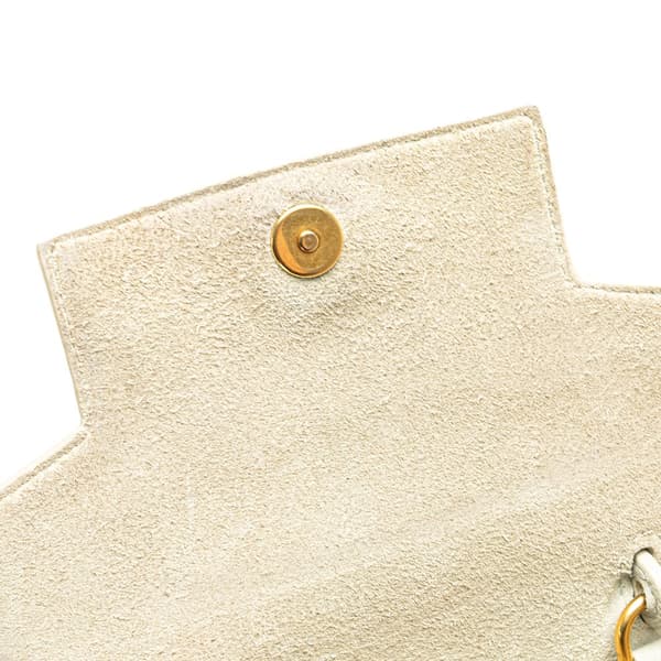 Pre-owned Celine Nano Grained Calfskin Belt Bag White