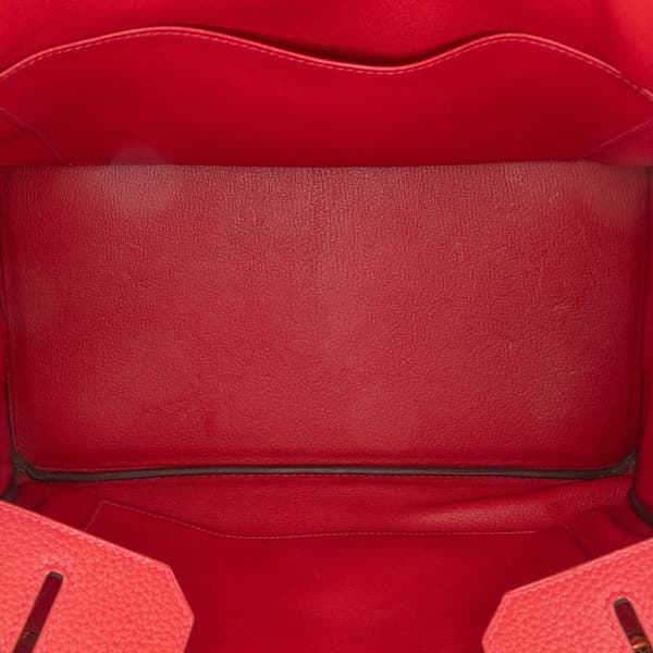 Pre-owned Hermès Togo Birkin Retourne 35 Red