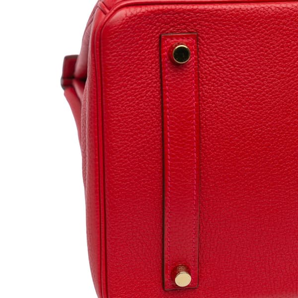 Pre-owned Hermès Togo Birkin Retourne 35 Red