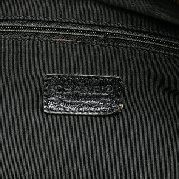 Pre-owned Chanel CC Wild Stitch Lambskin Handbag Black