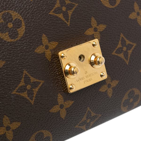Pre-owned Louis Vuitton Monogram Pochette Metis Brown