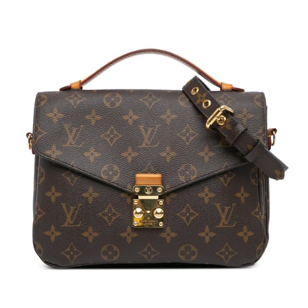 Pre-owned Louis Vuitton Monogram Pochette Metis Brown
