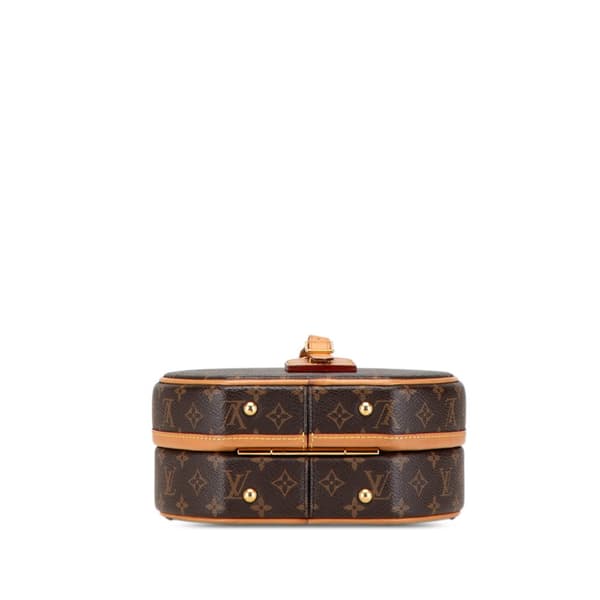 Pre-owned Louis Vuitton Monogram Petite Boite Chapeau Brown