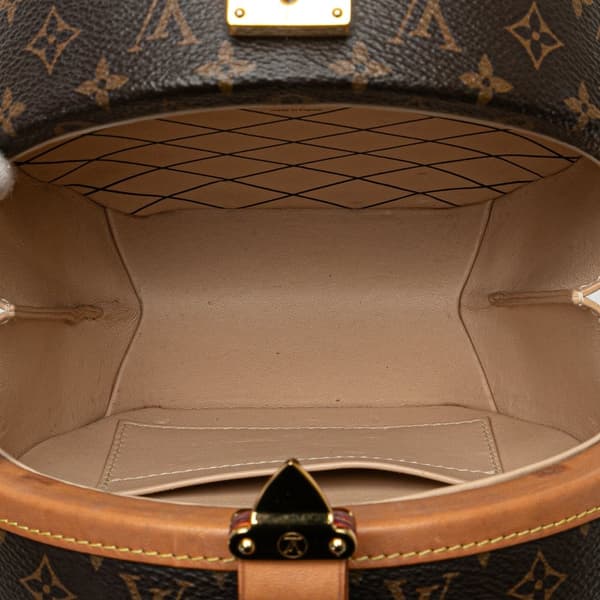 Pre-owned Louis Vuitton Monogram Petite Boite Chapeau Brown