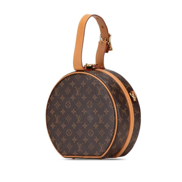 Pre-owned Louis Vuitton Monogram Petite Boite Chapeau Brown