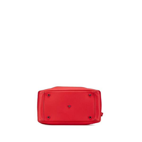 Pre-owned Hermès Clemence Lindy 34 Red
