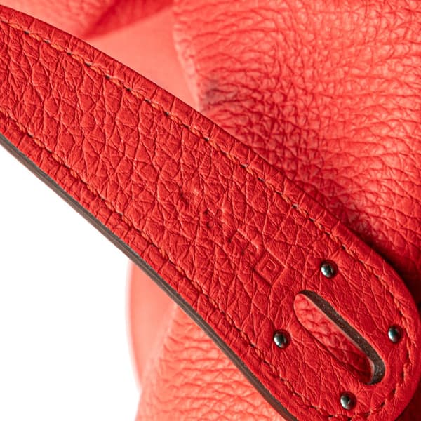 Pre-owned Hermès Clemence Lindy 34 Red