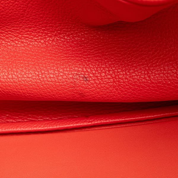 Pre-owned Hermès Clemence Lindy 34 Red