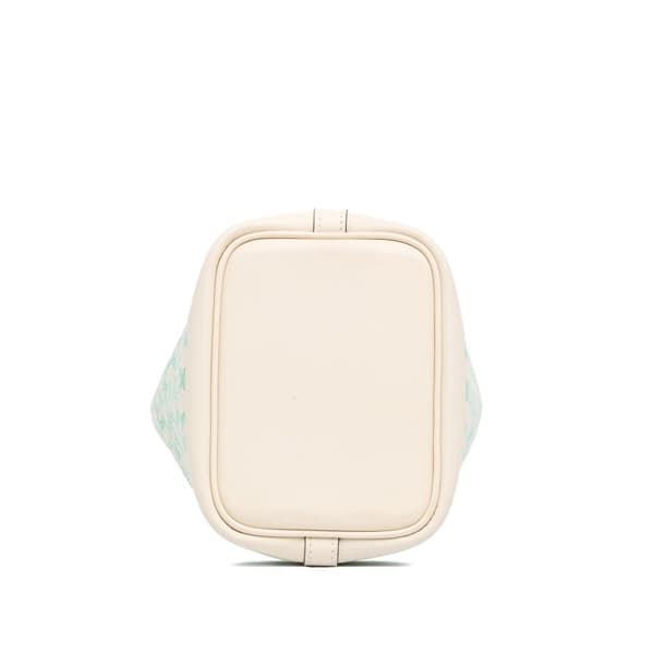 Pre-owned Hermès Swift Lucky Daisy Picotin Lock 14 White