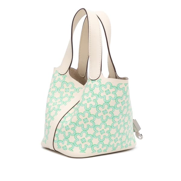 Pre-owned Hermès Swift Lucky Daisy Picotin Lock 14 White
