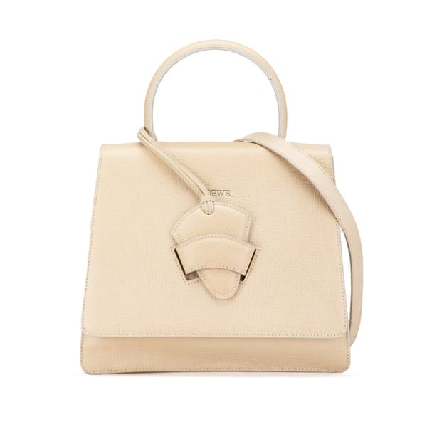 Pre-owned LOEWE Leather Barcelona Satchel Brown