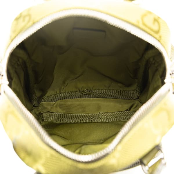Pre-owned Gucci GG Nylon Off The Grid Satchel Green