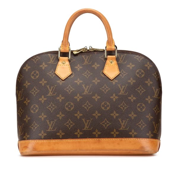 Pre-owned Louis Vuitton Monogram Alma PM Brown