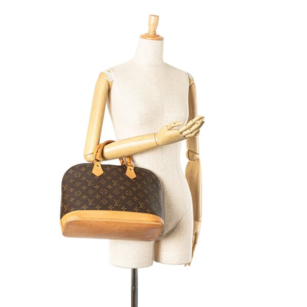 Pre-owned Louis Vuitton Monogram Alma PM Brown