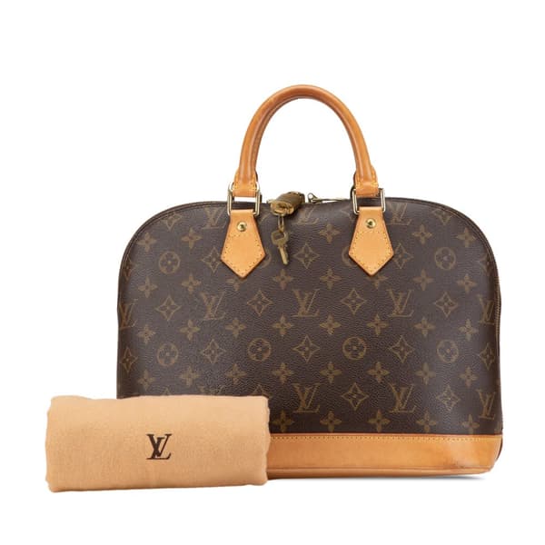 Pre-owned Louis Vuitton Monogram Alma PM Brown
