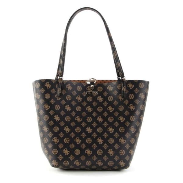 GUESS Alby Toggle Tote Bag Mocha / Cognac [132697]