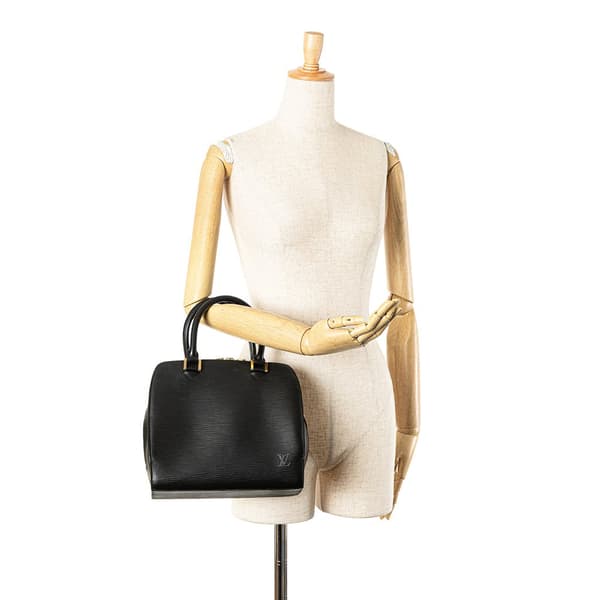 Pre-owned Louis Vuitton Epi Pont-Neuf PM Black