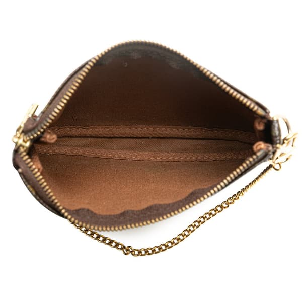 Pre-owned Louis Vuitton Monogram Mini Pochette Accessoires Brown