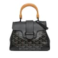 Miniatyrbillede 1 af 7: Pre-owned Goyard Mini Goyardine Saigon Souple Black