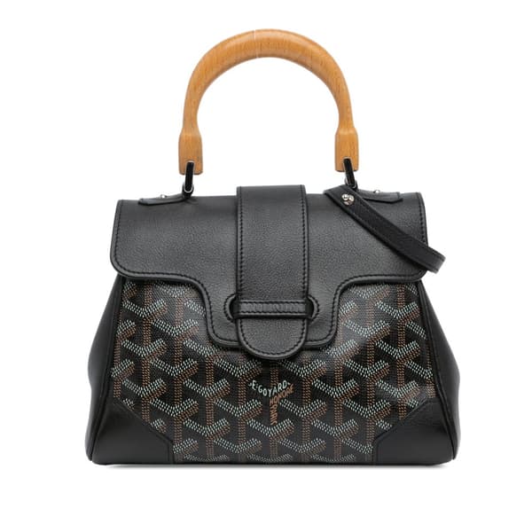 Pre-owned Goyard Mini Goyardine Saigon Souple Black