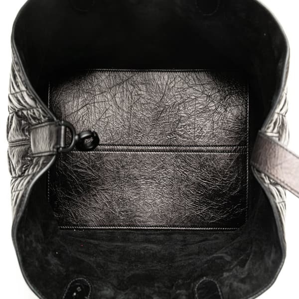 Pre-owned Dior Medium Macrocannage Calfskin Toujours Handbag Black