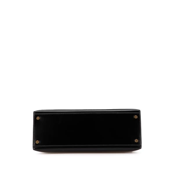 Pre-owned Hermès Box Calf Kelly Sellier 32 Black