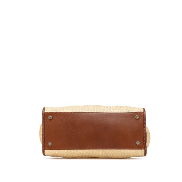 Pre-owned Celine Straw Handbag Brown