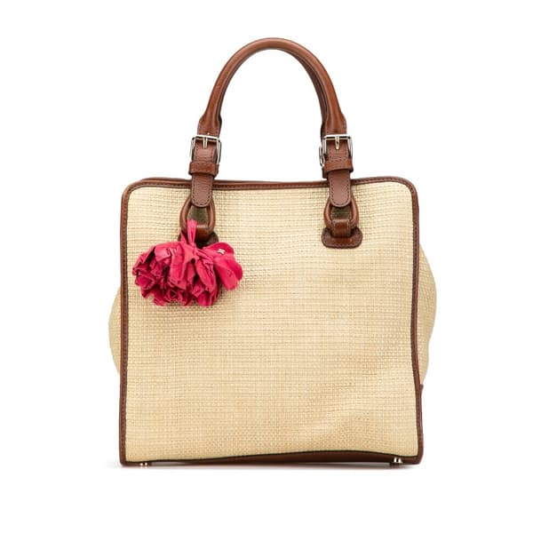 Pre-owned Celine Straw Handbag Brown