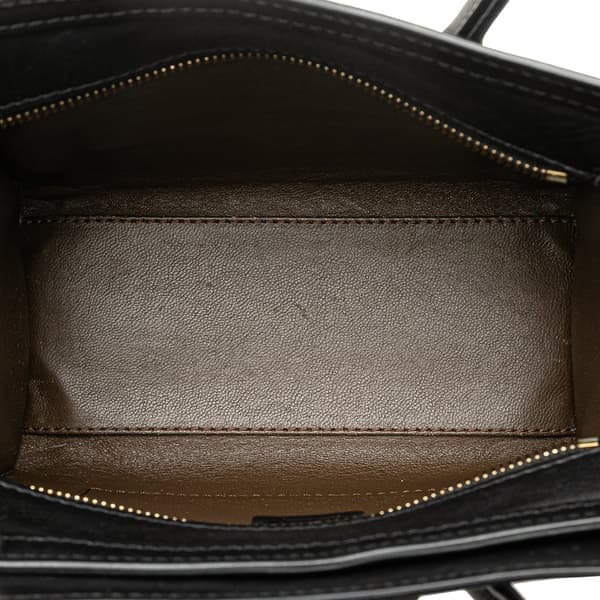 Pre-owned Celine Nano Tricolor Leather Luggage Tote Blue