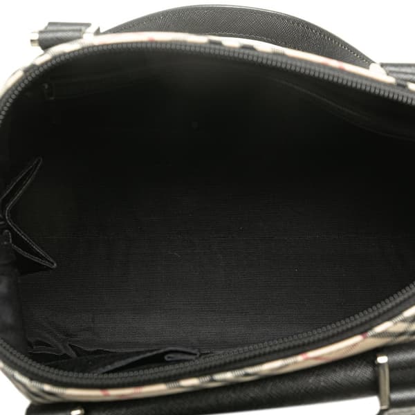 Pre-owned Burberry Nova Check Canvas Handbag Brown