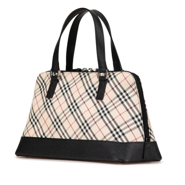 Pre-owned Burberry Nova Check Canvas Handbag Brown