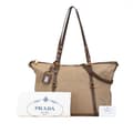 Pikkukuva 8 / 8: Pre-owned Prada Canvas Canapa Logo Satchel Brown