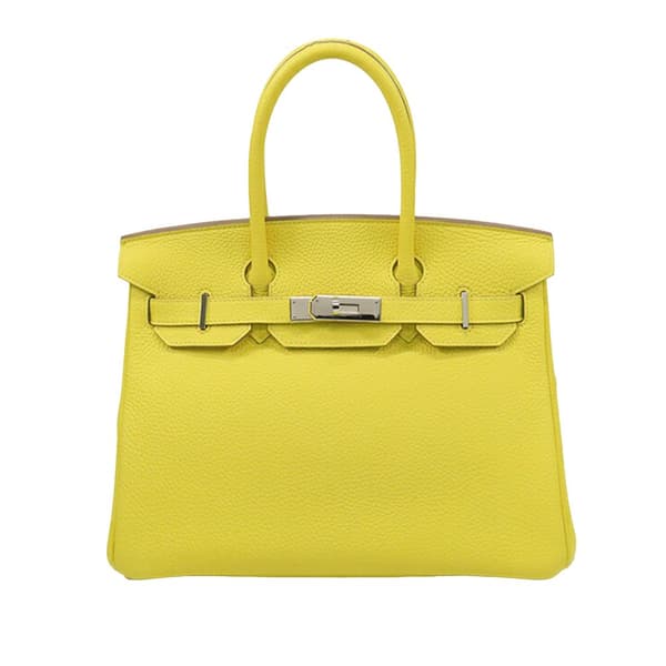 Pre-owned Hermès Clemence Birkin Retourne 30 Yellow