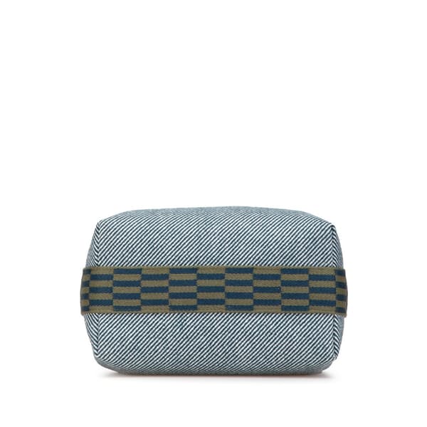 Pre-owned Hermès Small Wool Bride A Brac H Natte Case Blue