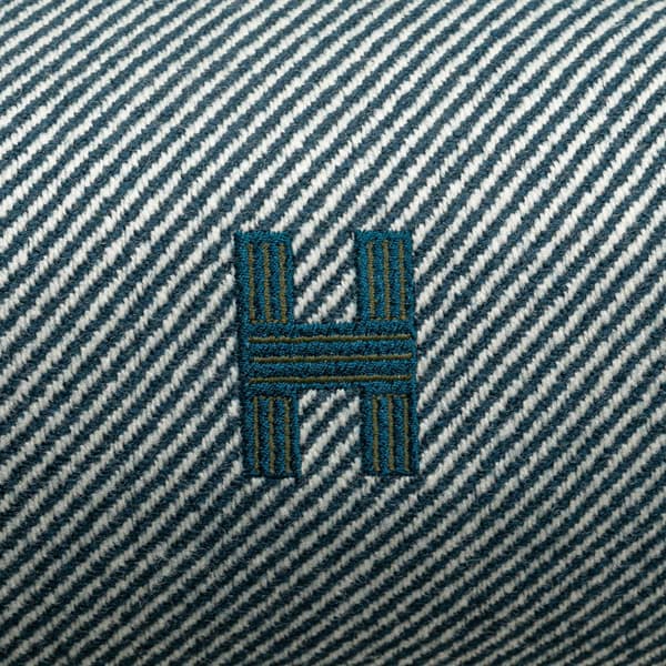 Pre-owned Hermès Small Wool Bride A Brac H Natte Case Blue