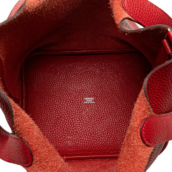 Pre-owned Hermès Clemence Picotin Lock 22 Red