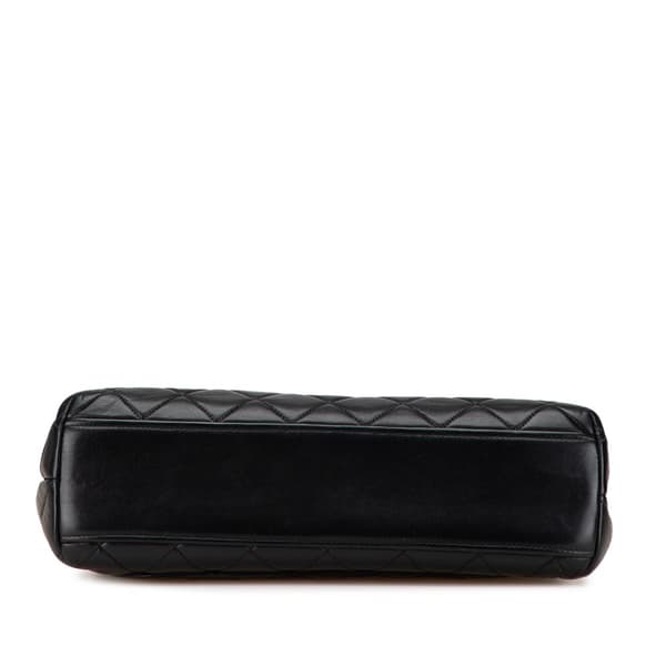 Pre-owned Chanel Medium Lambskin Kelly Top Handle Bag Black