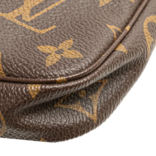 Pre-owned Louis Vuitton Monogram Mini Pochette Accessoires Brown