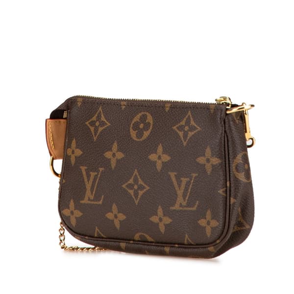 Pre-owned Louis Vuitton Monogram Mini Pochette Accessoires Brown