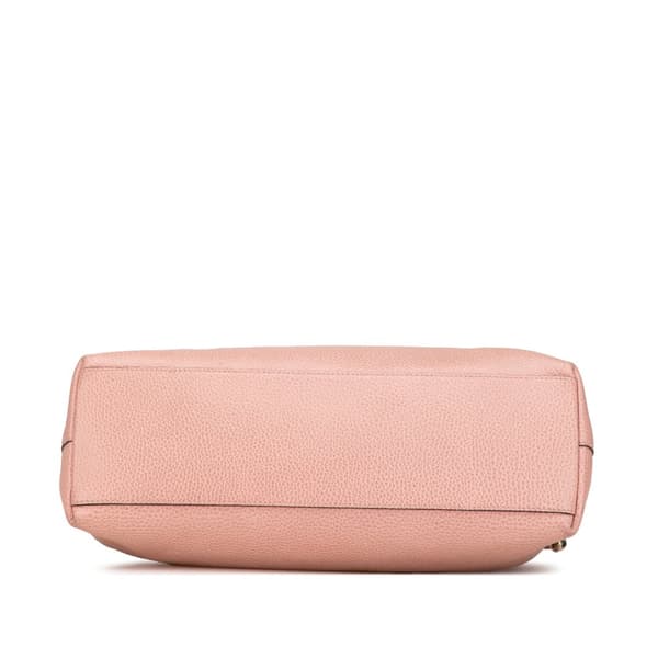 Pre-owned Gucci Leather Bamboo Tassel Satchel Pink