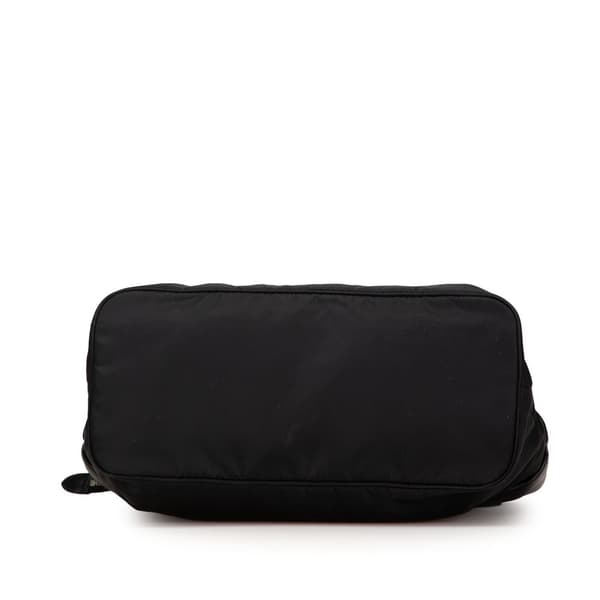 Pre-owned Prada Nappa Trimmed Tessuto Satchel Black
