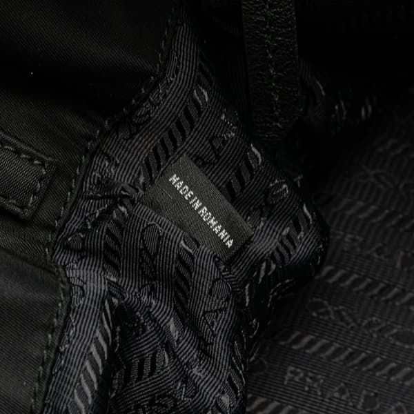 Pre-owned Prada Nappa Trimmed Tessuto Satchel Black