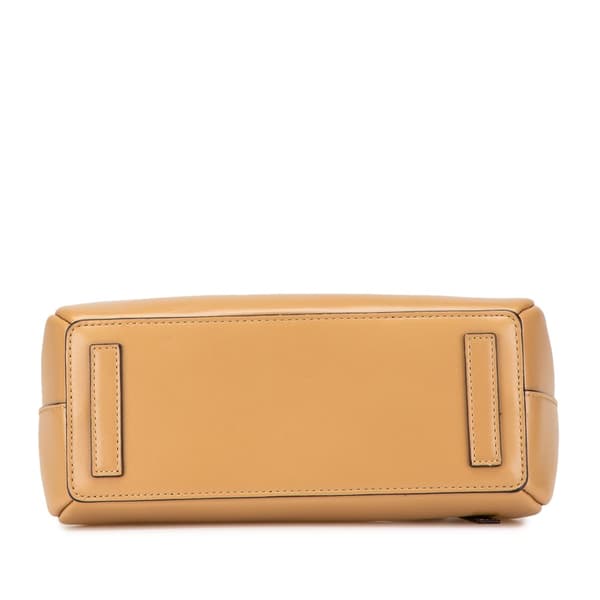 Pre-owned LOEWE Mini Leather Lazo Satchel Brown