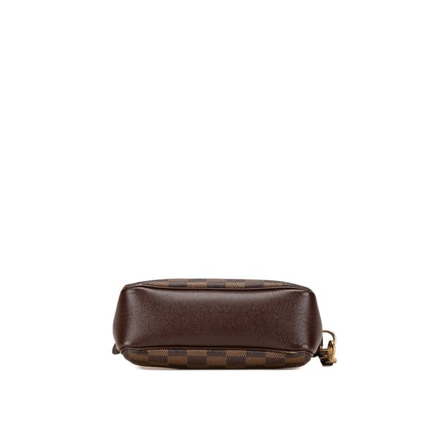 Pre-owned Louis Vuitton Damier Ebene Trousse Pochette Brown