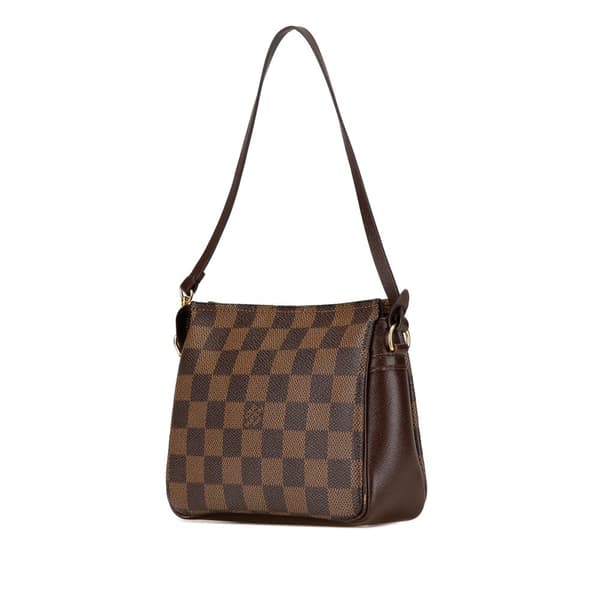 Pre-owned Louis Vuitton Damier Ebene Trousse Pochette Brown